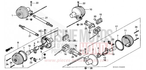 CLIGNOTANT CM125CC de 1982